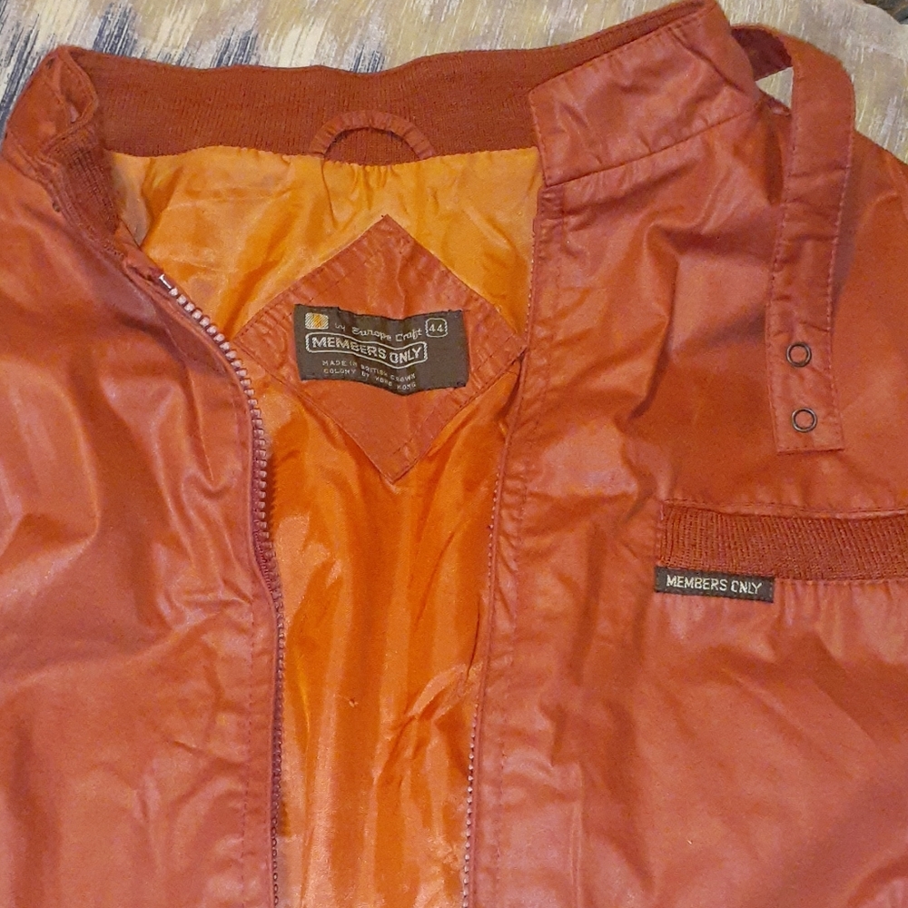 Members Only Jacket Vintage Burnt Orange/Red